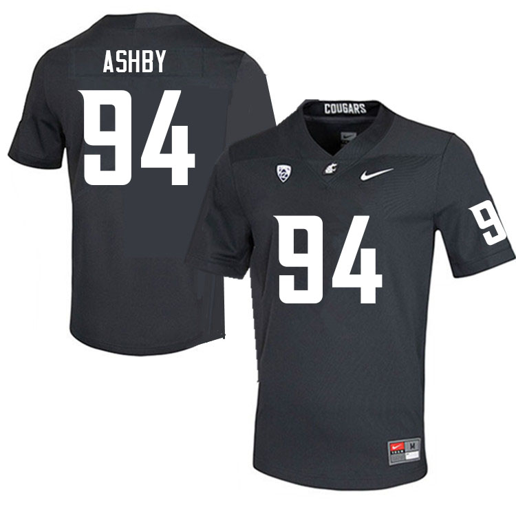 Men #94 Moon Ashby Washington State Cougars College Football Jerseys Sale-Charcoal - Click Image to Close